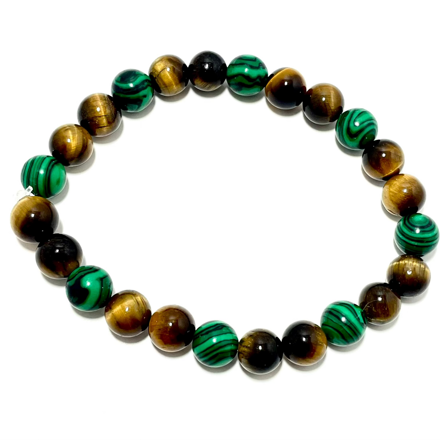 š¾ 8mm Tigerās Eye & Malachite Stretch Bracelet