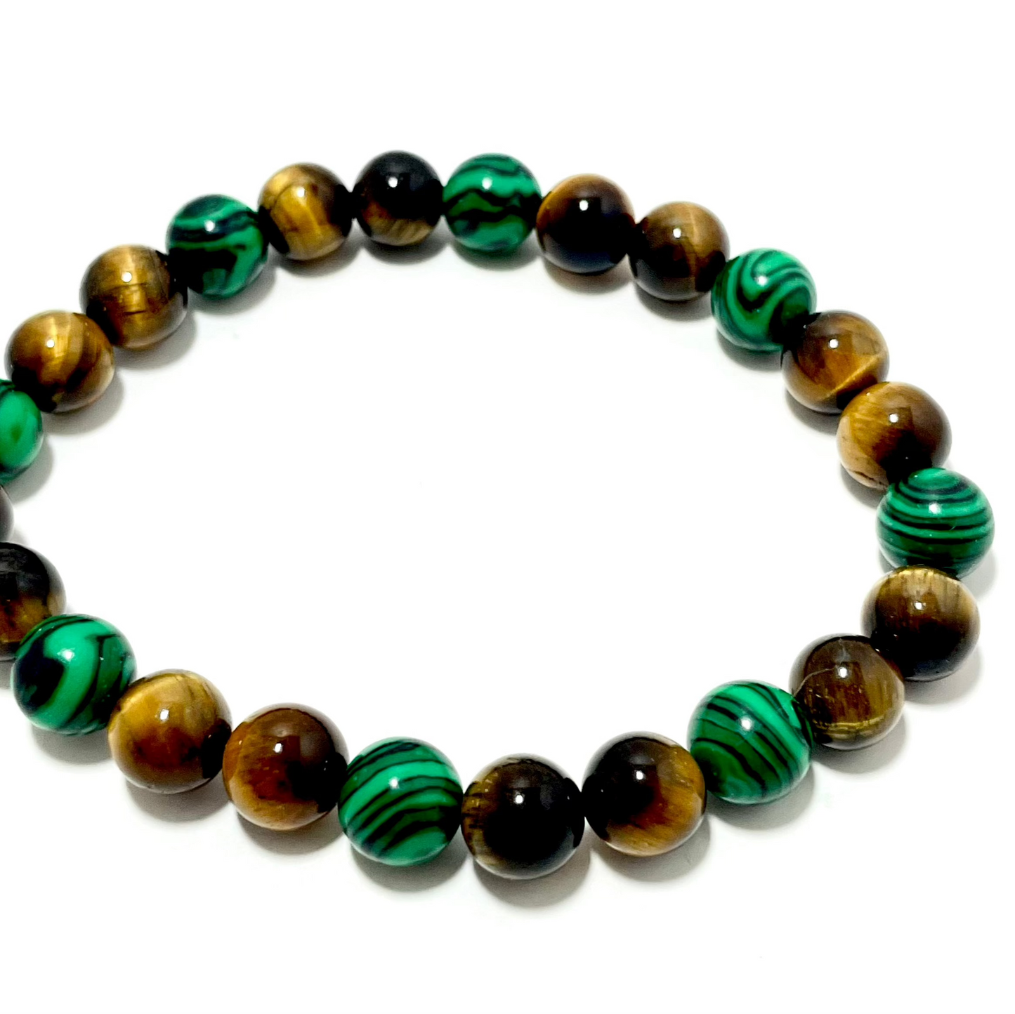 š¾ 8mm Tigerās Eye & Malachite Stretch Bracelet