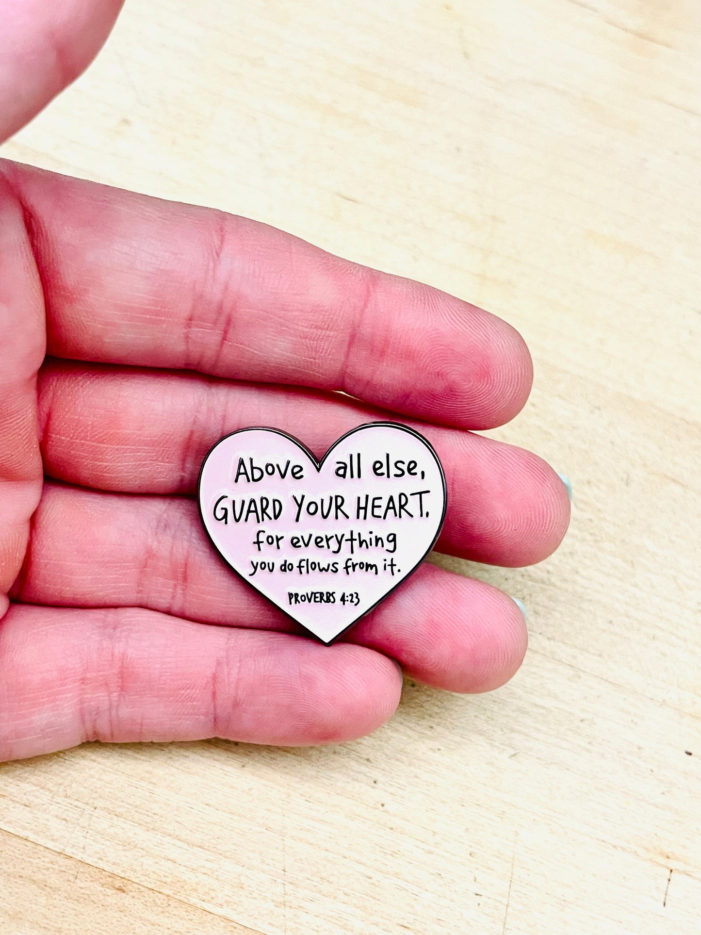 Proverbs 4:23 Enamel Pin – Guard Your Heart Scripture Pin | Faithfully Rooted Collection by Mad Mellow