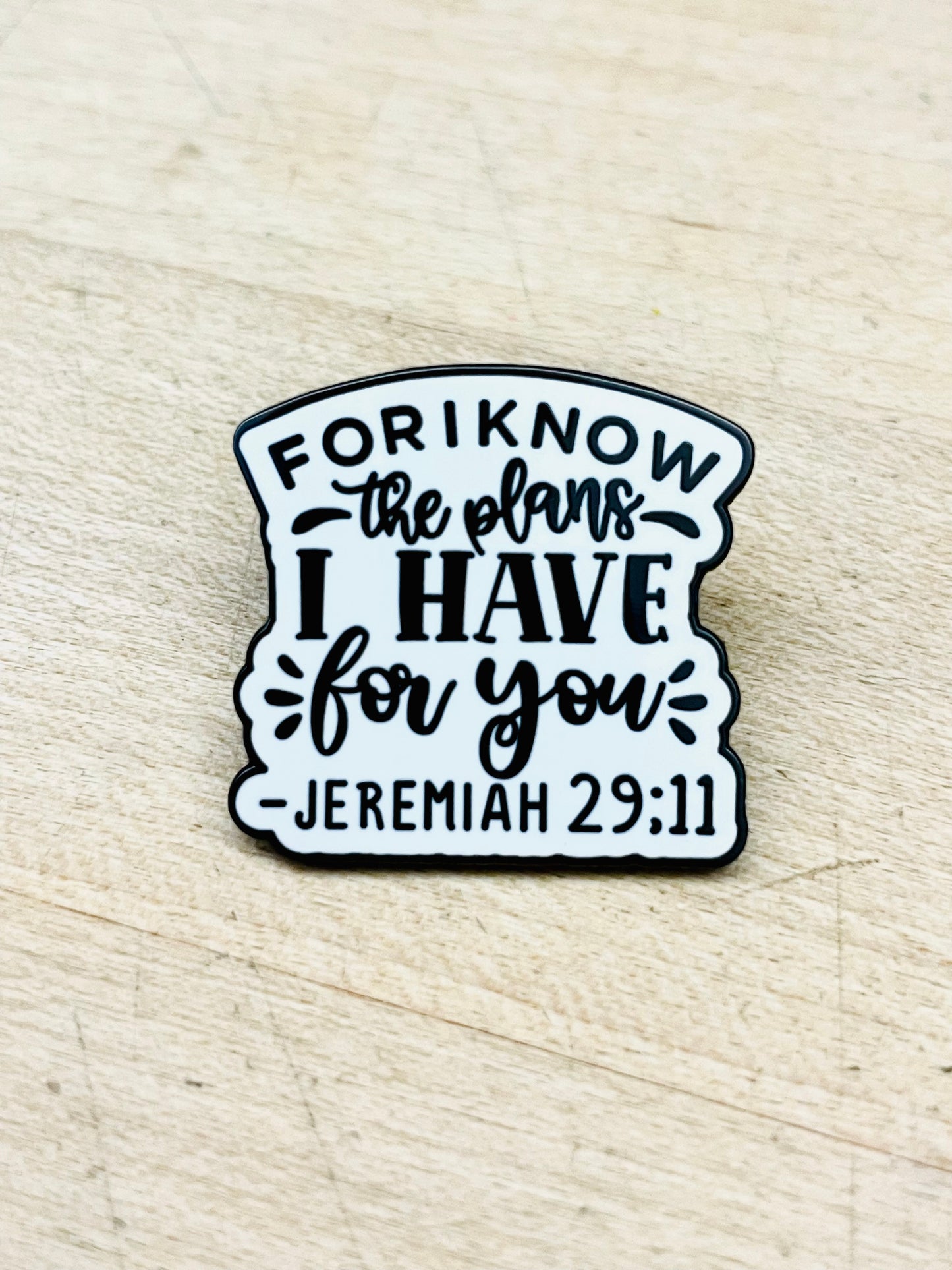 Jeremiah 29:11 Enamel Pin – Hope & Future Scripture Pin | Faithfully Rooted Collection by Mad Mellow