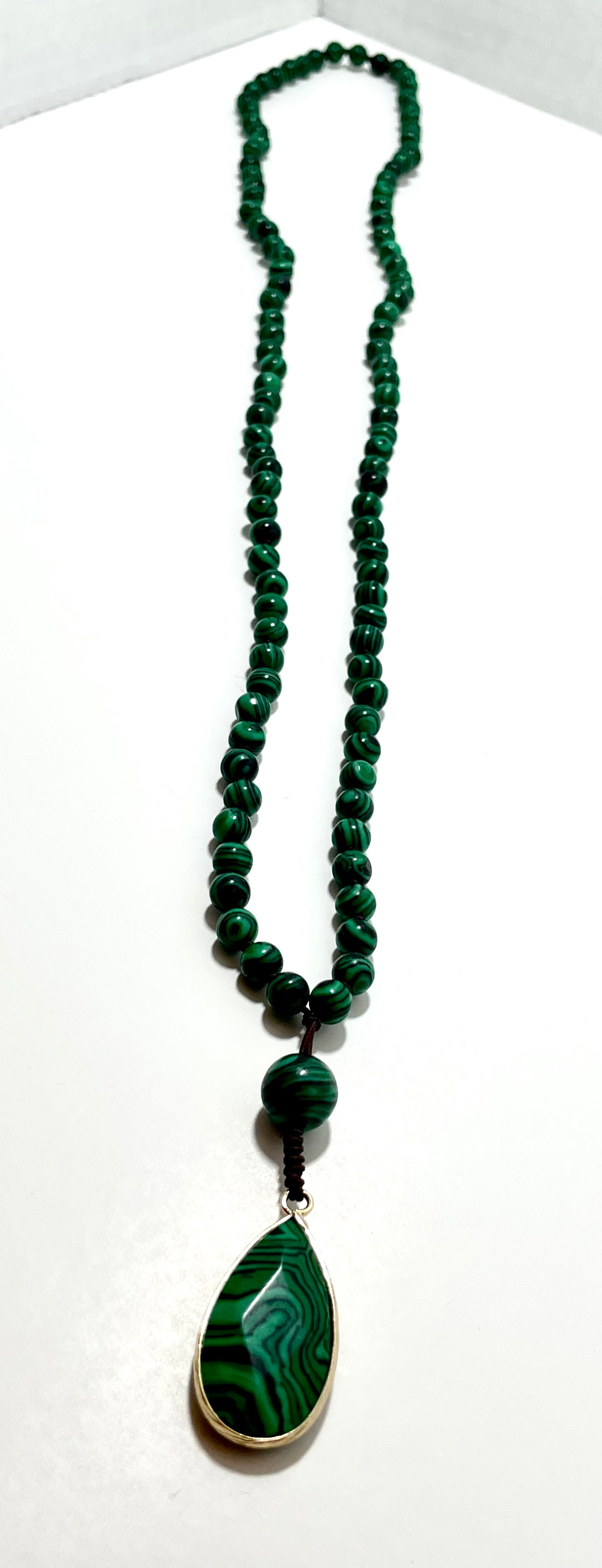 Malachite Mala Necklace