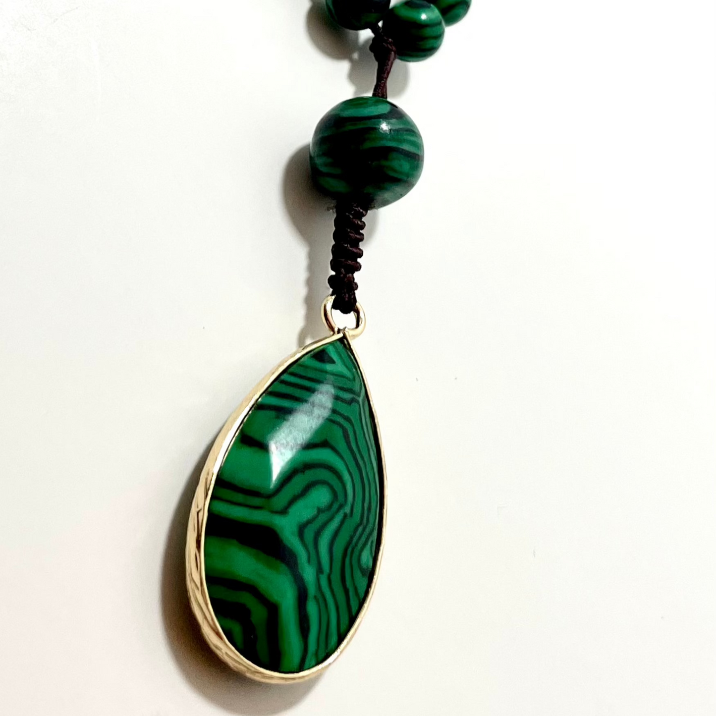 Malachite Mala Necklace