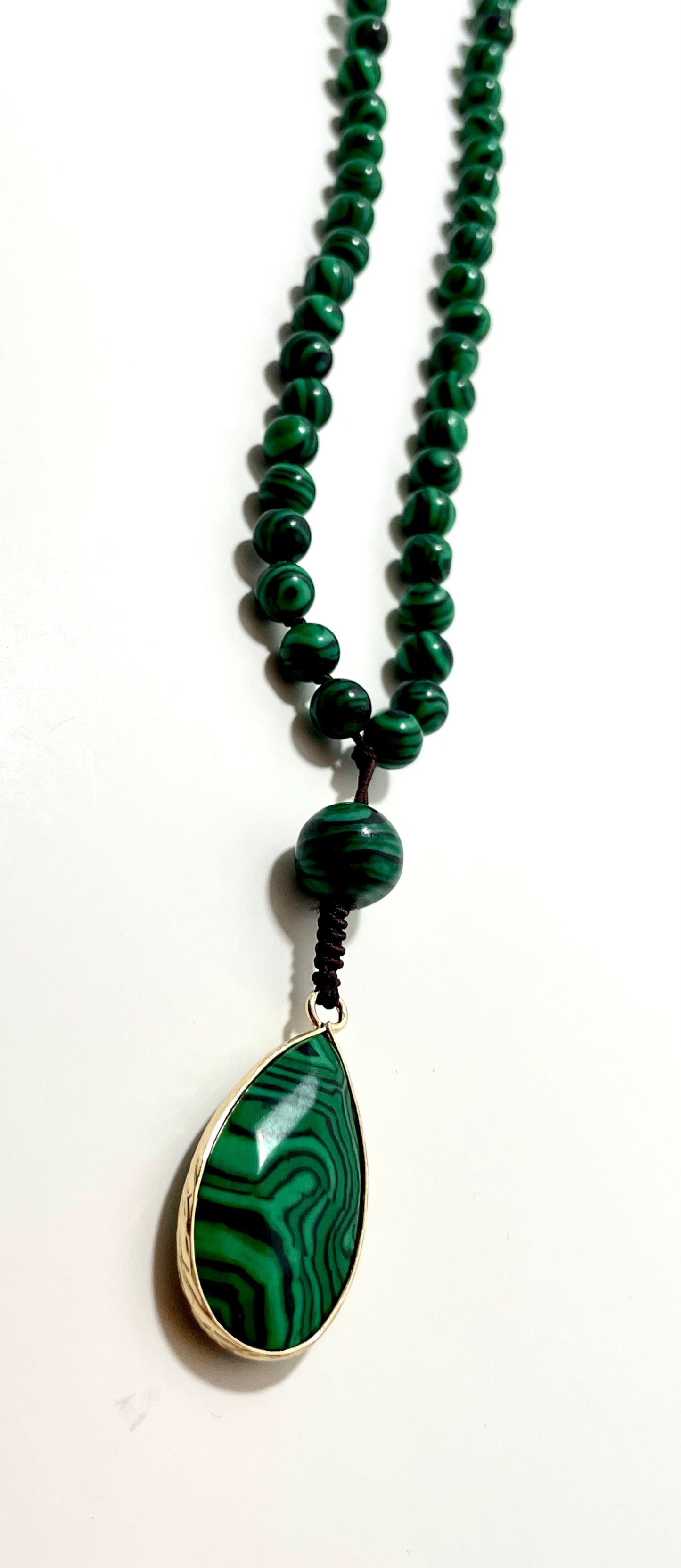 Malachite Mala Necklace