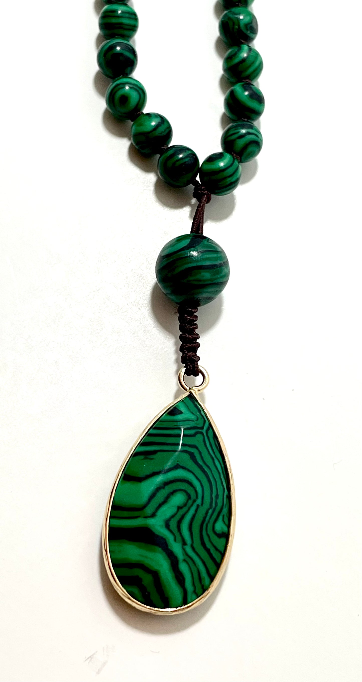 Malachite Mala Necklace