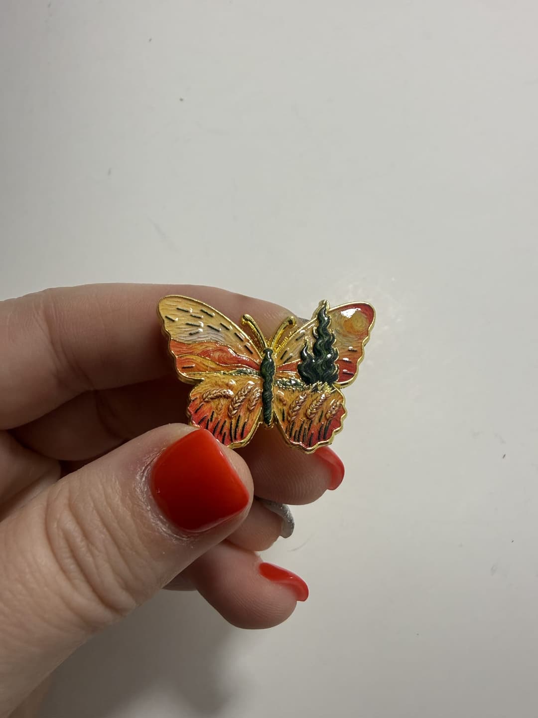 Golden Harvest Butterfly Enamel Pin — photo 1