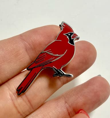 Cardinal Christian Enamel Pin | Loved Ones Are Near Faith Memorial Pin