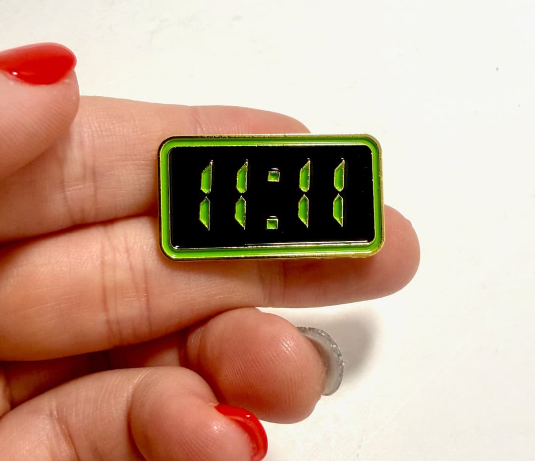 11:11 Enamel Pin | Angel Number Inspirational Celestial Pin — photo 1