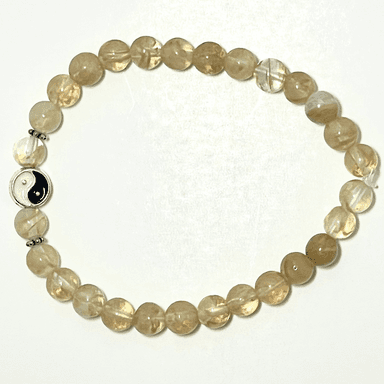 ✨ 6mm Citrine Ying-Yang Bracelet (Stretchy)