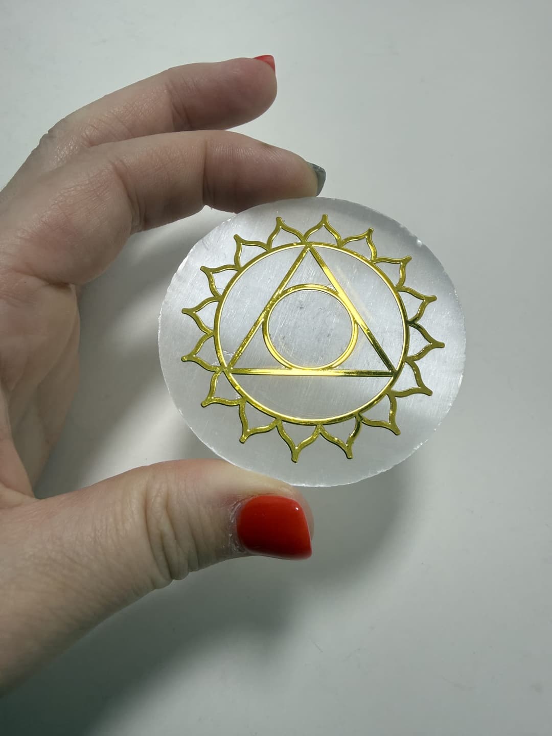 Solar Plexus Chakra Selenite Charging Tray — photo 1