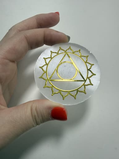 Solar Plexus Chakra Selenite Charging Tray