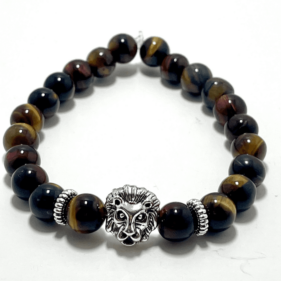 🦁 8mm Lion Tiger’s Eye Stretch Bracelet — photo 1