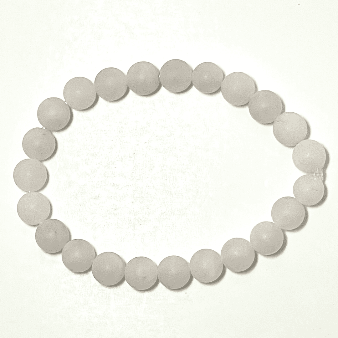π 8mm Matted Rose Quartz Bracelet (Stretchy) β photo 1