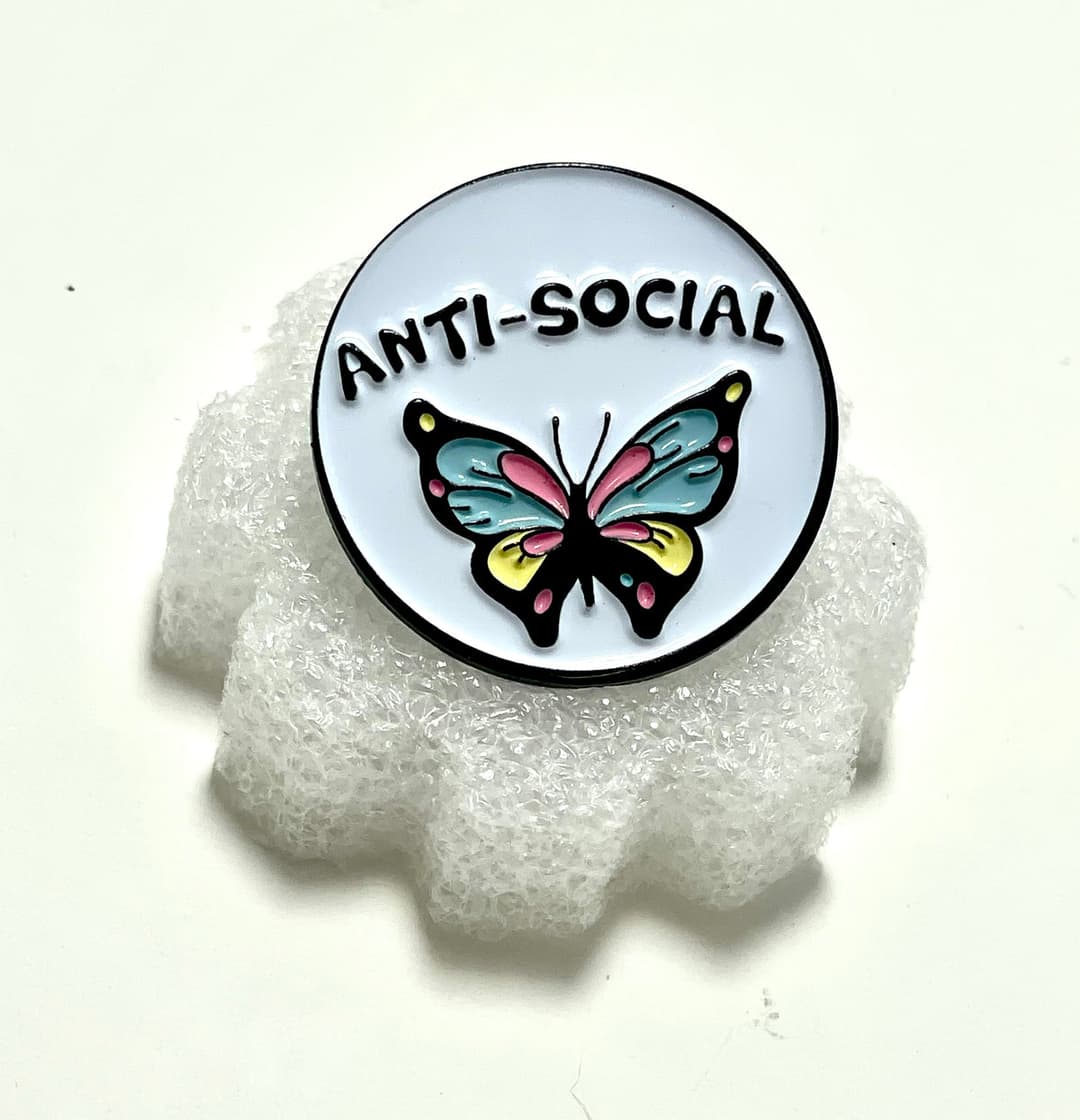π¦ Anti-social Butterfly Enamel Pin