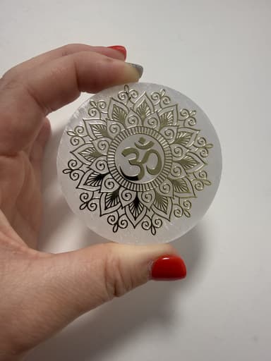 Om Selenite Charging Tray