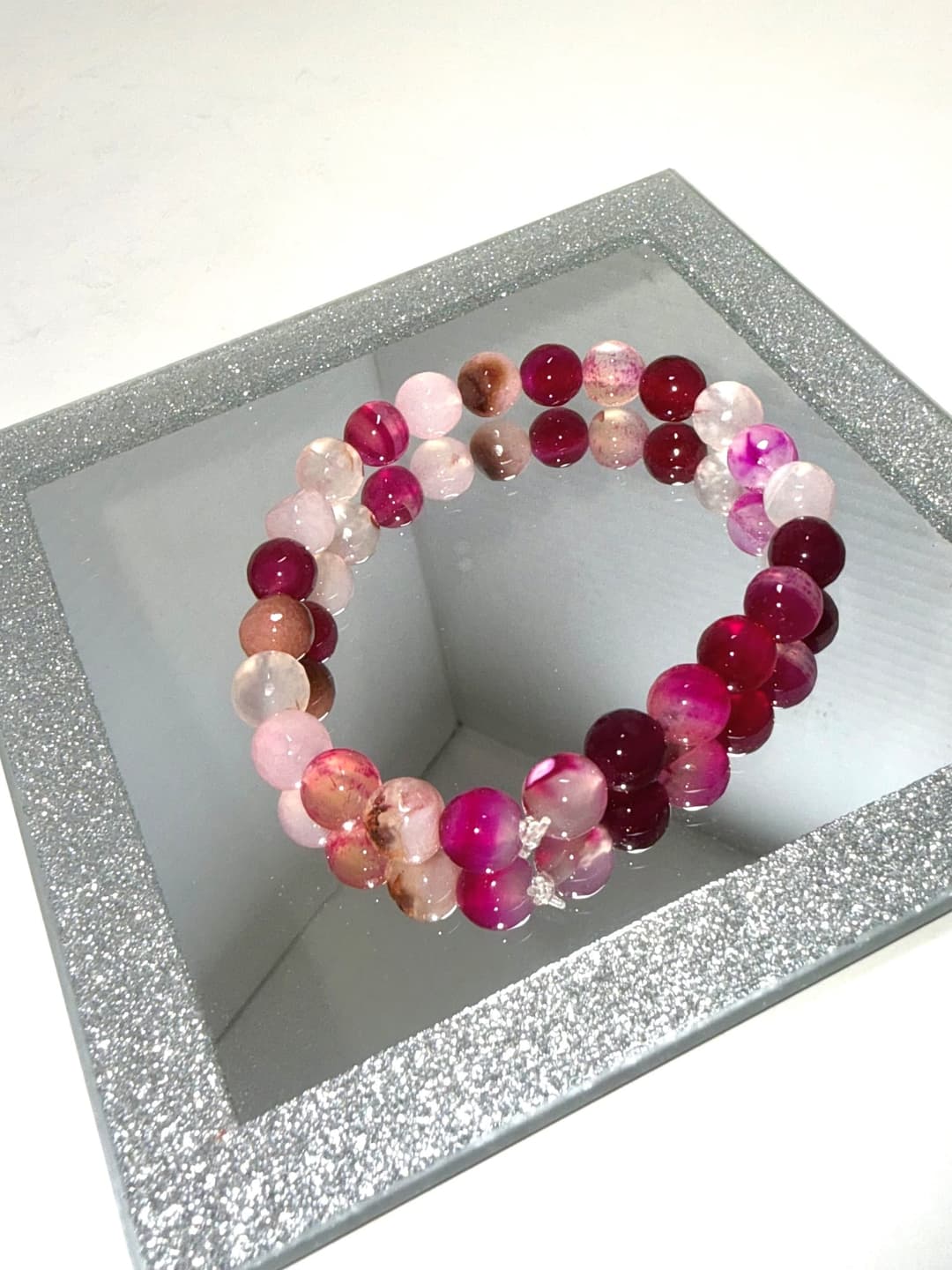 🩷 8mm Pink Agate Bracelet — photo 1