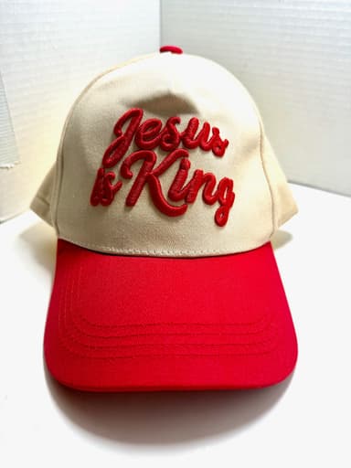 Jesus Is King Trucker Hat — Faithfully Rooted Collection
