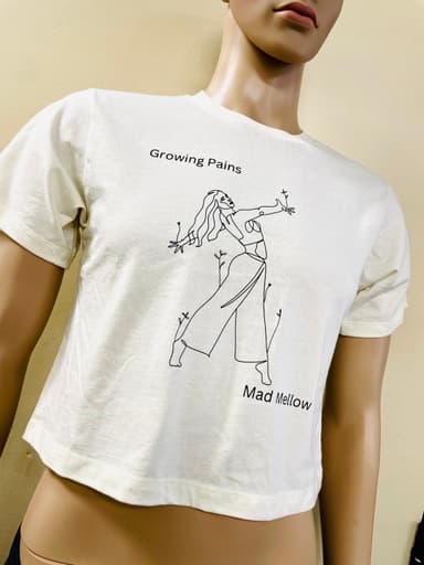 Mad Mellow “Growing Pains” Tan Crop Top – Official Album Art Merch
