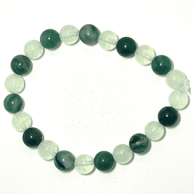 💚 Stretchy 8mm Emerald & Jade Bracelet