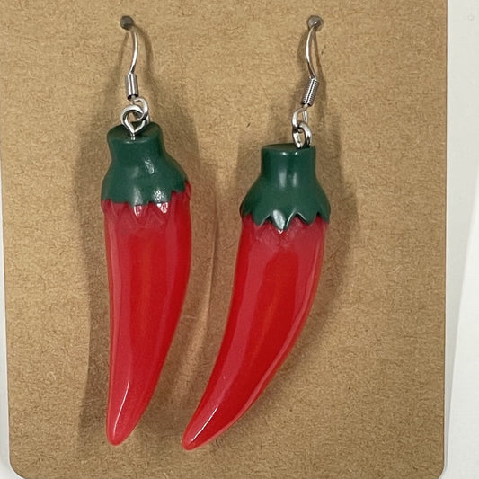 Chili Pepper Dangle Earrings
