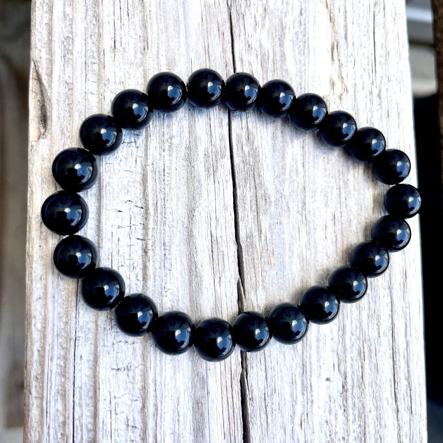 ✨ Stretchy 8mm Onyx Bracelet