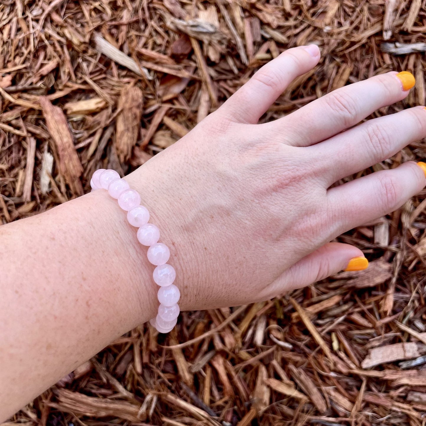 💖 Stretchy 8mm Rose Quartz Bracelet