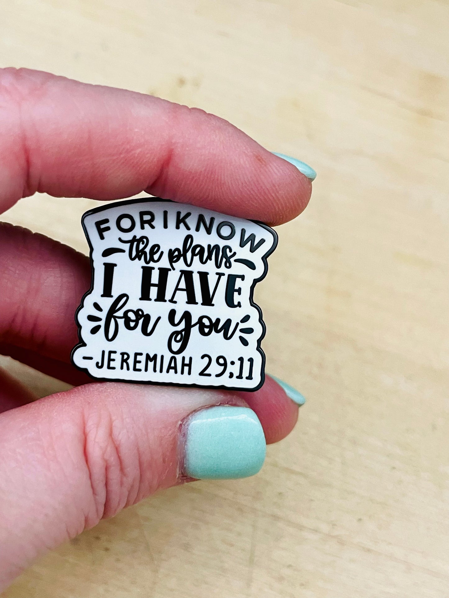 Jeremiah 29:11 Enamel Pin – Hope & Future Scripture Pin | Faithfully Rooted Collection by Mad Mellow