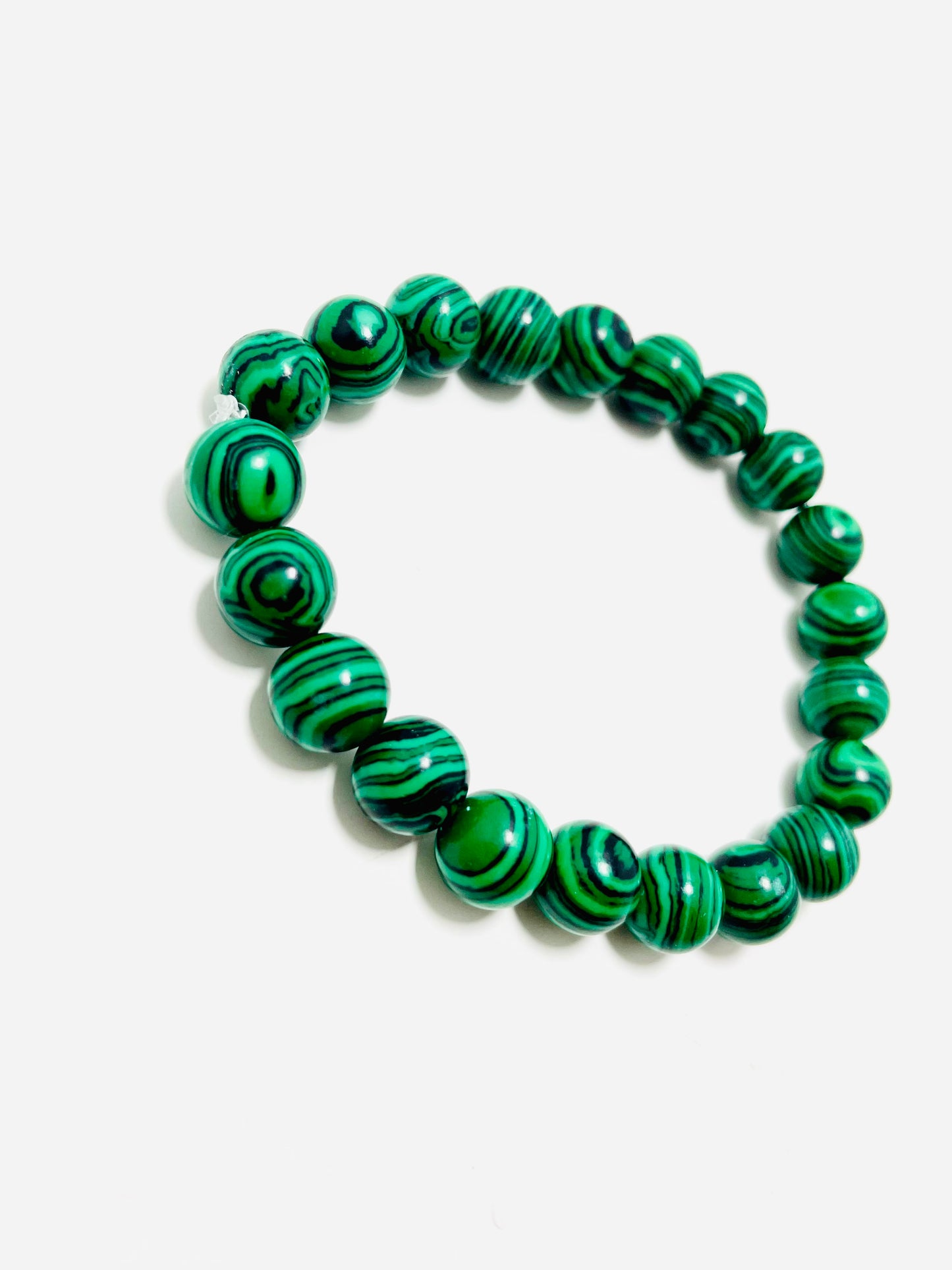 Handmade 10mm Malachite Bracelet – Mad Mellow Jewelry