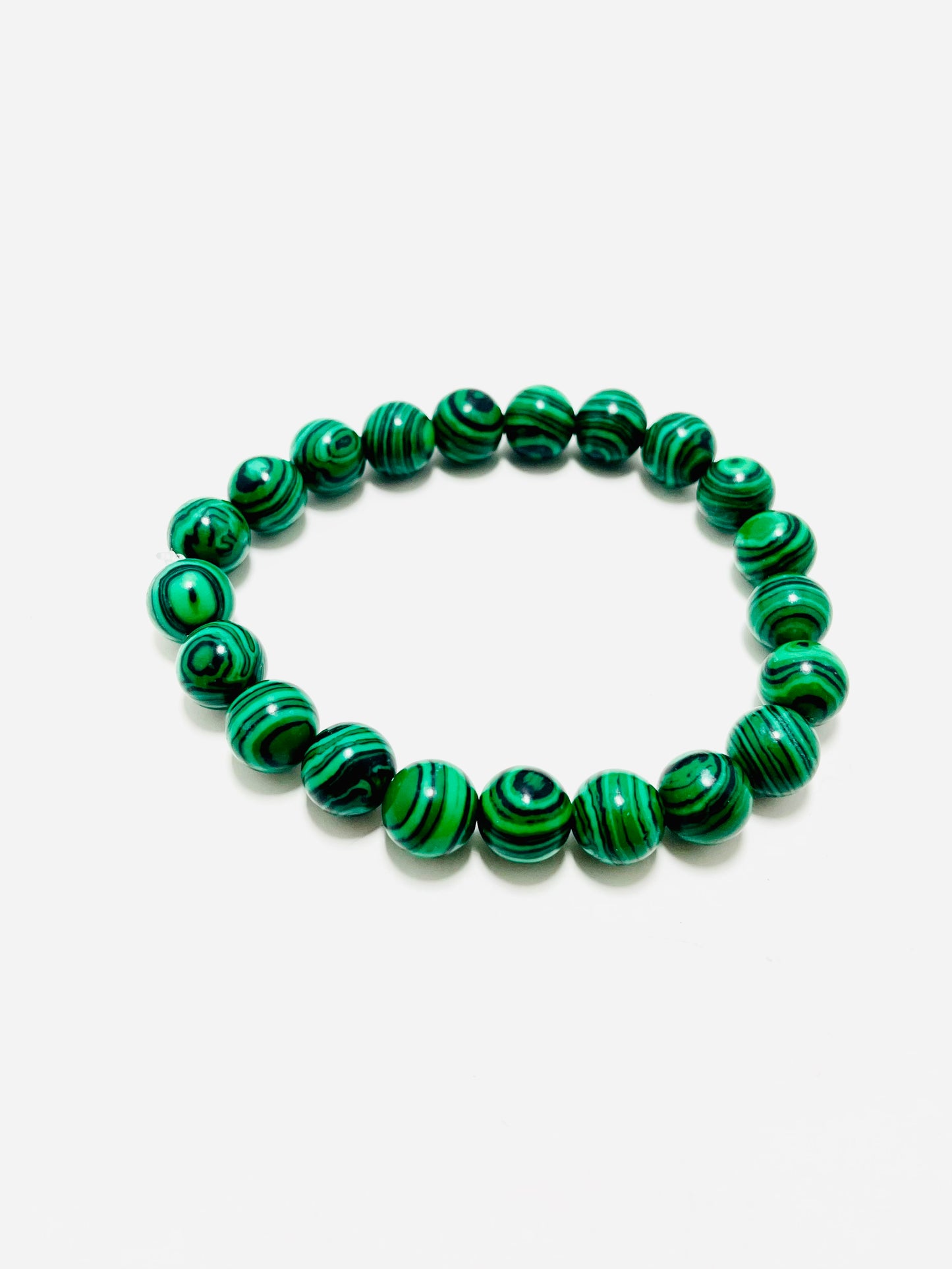 Handmade 10mm Malachite Bracelet – Mad Mellow Jewelry