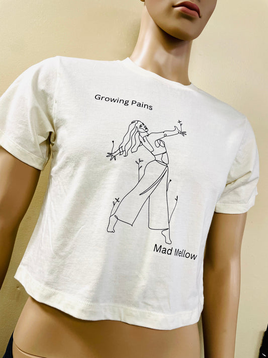 Mad Mellow “Growing Pains” Tan Crop Top – Official Album Art Merch