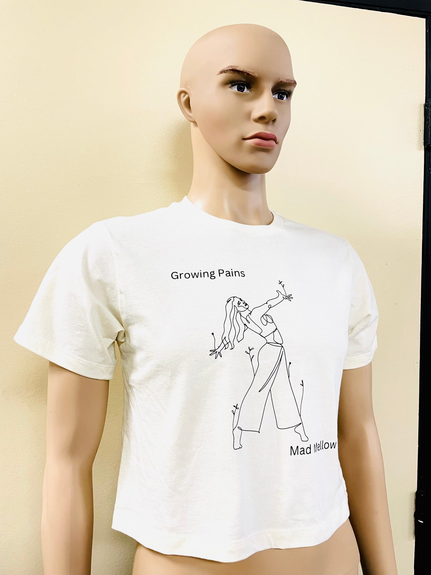 Mad Mellow “Growing Pains” Tan Crop Top – Official Album Art Merch