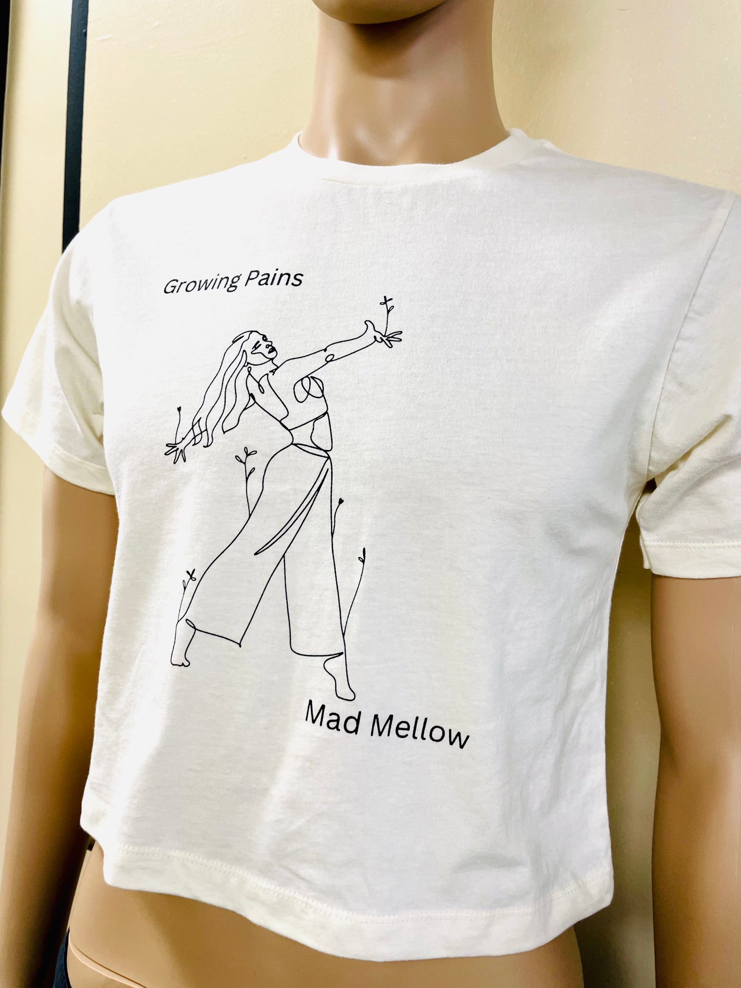 Mad Mellow “Growing Pains” Tan Crop Top – Official Album Art Merch
