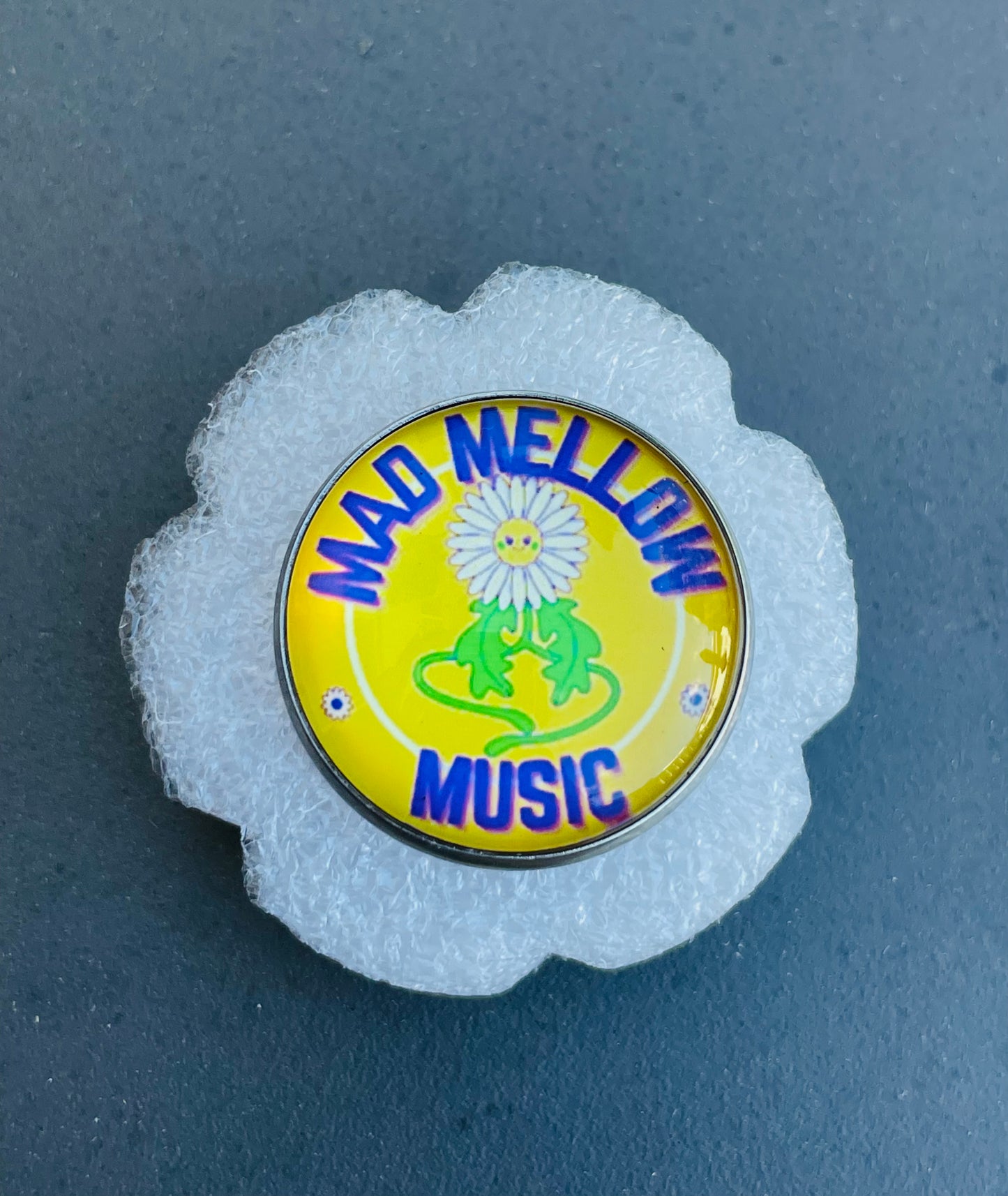 Mad Mellow Daisy Logo Pin – Official Band Merch Accessory
