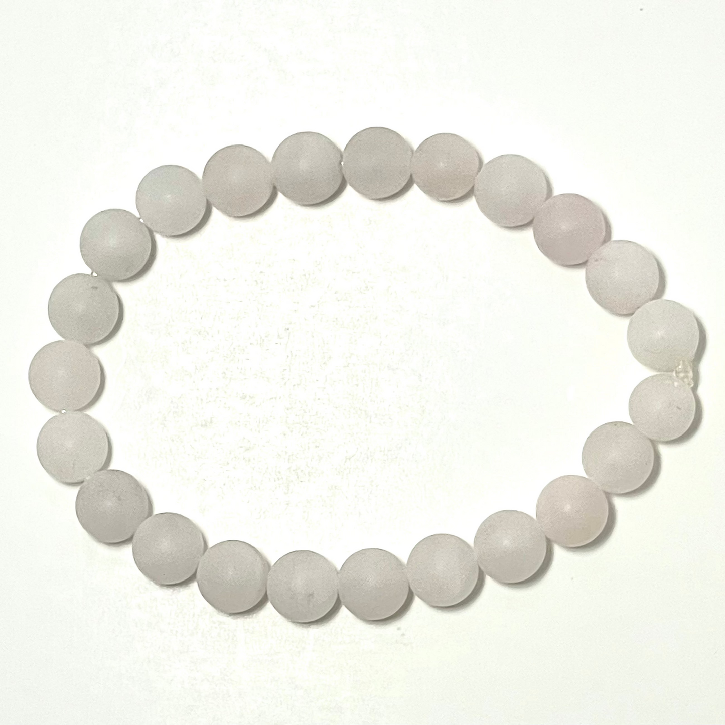 💖 8mm Matted Rose Quartz Bracelet (Stretchy)