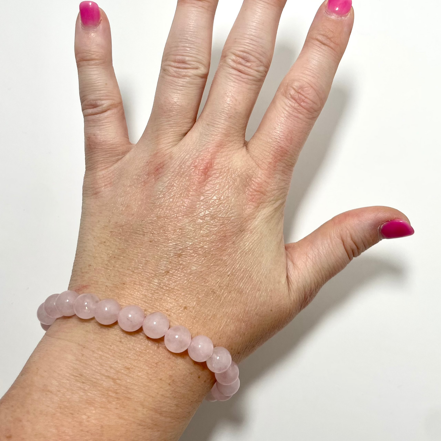 💖 Stretchy 8mm Rose Quartz Bracelet